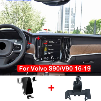 Mobilā Tālruņa Turētājs Volvo S90 V90 2016 2017 2018 2019 Paneļa Stiprinājums GPS Tālruņa Turētājs Klipu Skava Stāv Auto Piederumi