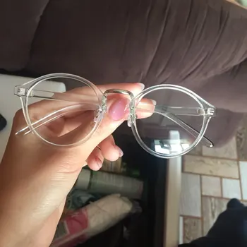 Modes Pārredzamu apaļas brilles, skaidrs, rāmis Sieviešu Briļļu tuvredzība brilles Vīriešu Brilles Rāmis nerd optiskie rāmji skaidrs