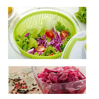 Modes Salāti Ripu Lielu Fēns Bpa Free Okso Rokturi Un Labu Dārzeņu Jaunu Bļodas Zaļo Virtuves Rīks