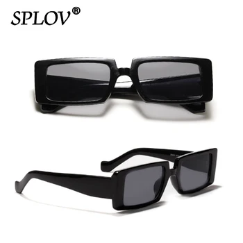 Modes Taisnstūra Saulesbrilles, Vīriešu, Sieviešu Retro Saules Brilles Super Foršs Vintage Toņos Melnā, Zaļā Eyewears Leopard
