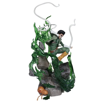 NARUTOS Shippuden Anime Modelis GK Astoņi Vārti Rock Lee Rīcības Attēls 32cm Statuja Kolekcionējamu Rotaļlietu Darbvirsmas Apdare Figma