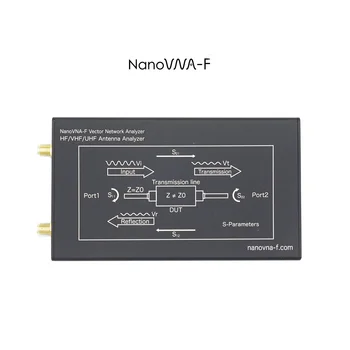 NanoVNA -F VNA Nano Portatīvo Vektora Tīkla Analizators SWR Mērītājs 50KHz-1000MHz 4.3 Collu IPS TFT Digitālo Īsviļņu MF un HF, VHF