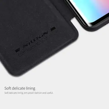 Nillkin par Xiaomi Mi, Ņemiet vērā, 10 Lite Gadījumā Biznesa Qin Flip Ādas Gadījumā Kartes Slota Vāciņu Atpakaļ