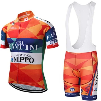 Nippo ViniFantini vīriešu velosipēdu svīteri pro komanda set completini ciclismo velo apģērbs kombinezoni ar krūšdaļu želeja šorti cycl apģērbu Maillot