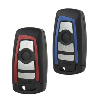 OkeyTech 3/4 Pogu Smart Remote Auto Atslēgu Shell Fob BMW CAS4 F 3 5 7 Sērijas E90, E92 E93 X5 F10 F20 F30 F40 Taustiņu, Lietu Vāku