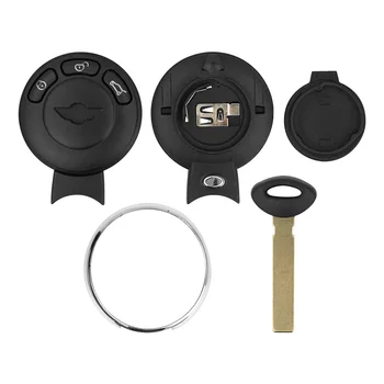 OkeyTech Tālvadības Auto Atslēgu Fob Apvalka B-MW MINI Cooper R56 3 Pogas Tālvadības Keyless Ieceļošanas Auto Auto Taustiņu Gadījumā