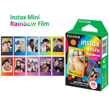 Oriģināla Fujifilm Instax Mini 8 Filmu Varavīksnes 10pcs par FUJI Mini 9 11 70 25 90 Liplay Instant Filmu Fotokameras SP1 SP2 SAITI Printeri
