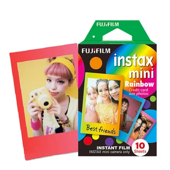 Oriģināla Fujifilm Instax Mini 8 Filmu Varavīksnes 10pcs par FUJI Mini 9 11 70 25 90 Liplay Instant Filmu Fotokameras SP1 SP2 SAITI Printeri