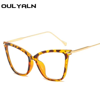 Oulylan Ir 2021. Cat Eye Briļļu Rāmji Sieviešu Modes Tuvredzība Briļļu Rāmis Notīrīt Objektīvu Viltus Brilles Vīriešiem Vintage Optisko Briļļu