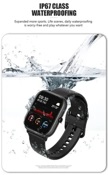 P20 SmartWatch p8 pro Smart Watch Sirds ritma Monitors IP67 Waterproof Sporta sievietēm, vīriešiem Smartwatch Fitnesa Tracker PK SVB skatīties 6