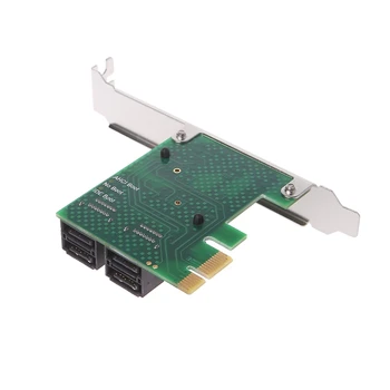 PCI-E, PCI Express 1x 4-Port Sata 3.0 III 6G Converter Kontrolieris Karšu Adapteri