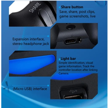 PS4 Gamepad Wireless Gamepad par PS4 Kontrolieri Bluetooth Kontrolieris par Kursorsviru, lai Dualshock 4 Play Station 4 manette ps4
