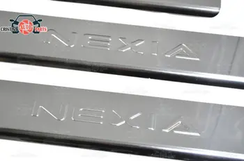 Par Daewoo Nexia 1994-2018 durvis, palodzes solis plāksnes panelis protectection auto stils apdares interjera cilnis durvju zīmogs