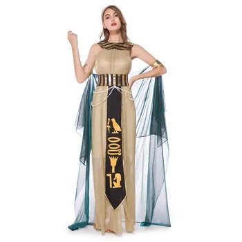 Pieaugušo Senās Ēģiptes Ēģiptes Faraons Karalis Ķeizariene Kleopatra Karalienes Tērpu Halloween Puse Viduslaiku Pāri Cosplay Kleita