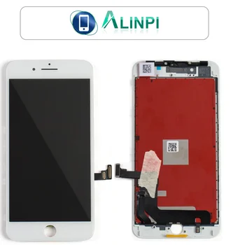 Pilnekrāna iPhone 8 Plus White touch digitizer + LCD + balts rāmis + AAA kvalitātes rūdīta stikla, + 24h piegāde