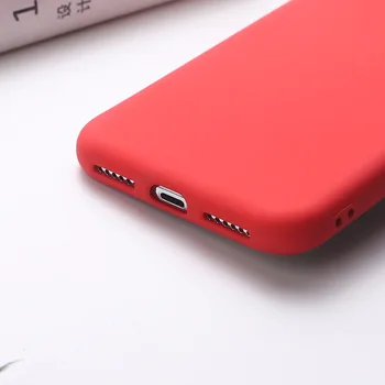 Plānas Mīksta Luksusa Gadījumā, iPhone 6 7 8 6s Plus Sākotnējā Šķidruma Silikona Vāciņu Konfektes Krāsu Coque Capa iPhone X Xs Max XR Etui