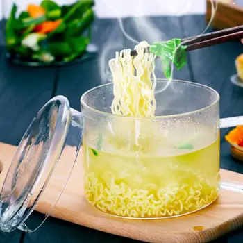 Radošā Zupa Pot Izturīga Caurspīdīga Stikla Plīts Salāti Instant Nūdeles Bļoda Roku Darbs Kastrolis Stovetop Gatavošanas Rīki Virtuves