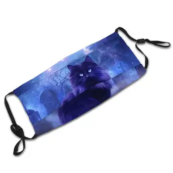 Raganas Pazīstami Maska DIY Mazgājams Filtrs Pm2.5 Muti Trending Kaķis Gothic Galaxy Raganas Kaķu Kaķi Kosmiskā Kapsēta