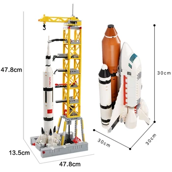 Raķešu Celtniecības Bloki Kosmosa Staciju Saturns Pilsētas Shuttle Satelītu Astronauts Attēls Cilvēks Ķieģeļi Komplekts Bērniem, Rotaļlietas, dāvanu