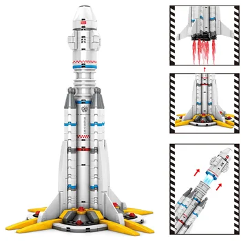 Raķešu Celtniecības Bloki Kosmosa Staciju Saturns Pilsētas Shuttle Satelītu Astronauts Attēls Cilvēks Ķieģeļi Komplekts Bērniem, Rotaļlietas, dāvanu