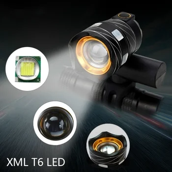 Regulējams Velosipēdu Gaismas USB Lādējamu Akumulatoru XML T6 LED Velosipēda Gaismas Velosipēdu Priekšējo Lukturu Lampas