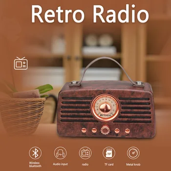 Retekess TR607 Klasiskā Retro FM Radio Uztvērēju, Portatīvo Apdare MP3 Radio, Stereo Bluetooth Skaļruni, AUX, USB Uzlādējams
