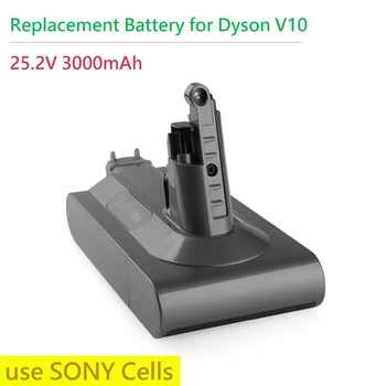Rezerves Akumulators par Dyson V10 Nekustamā 3000mAh 25.2 V Augstas Kvalitātes Li-ion Baterijas Vakuuma V10