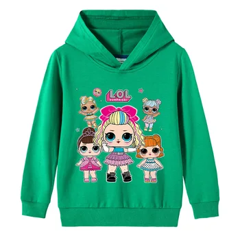 Rudens Baby Girl Apģērbu Komplekts Lol Pārsteigums Kapuces Džemperis Bērniem, Bērnu pelēkā vārna korejas Topi Bērniem Bērnu sporta Krekls Drēbes