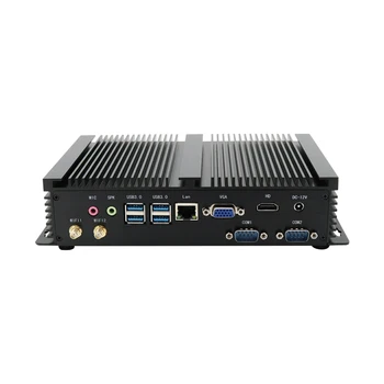 Rūpniecības Fanless Mini PC i7 8565U i5 8250U i3 7100U 1*Lan 2*RS232 Windows 10 Pro minipc Linux Darbvirsmas Datoru 7*USB WiFi HDMI