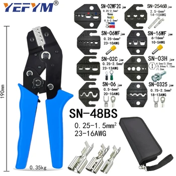 SN-48BS gofrētu knaibles YEFYM komplekta iepakojuma rīks 2.8 4.8 6.3 VH2.54 3.96 2510/caurule/izolēti termināli elektriskā knaibles rīks