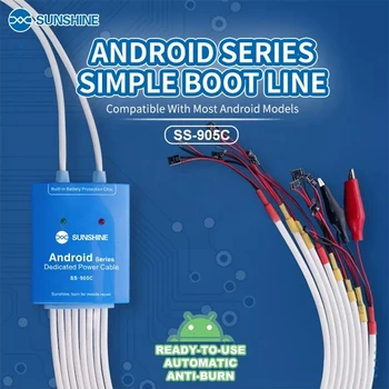 SS-905C Android Vienu Pogu Boot Vadības līnija Huawei Xiaomi Samsung Meizu OnePlus OPPO Anti-Burn Testu, Kabeļu elektroapgādes Līnijas