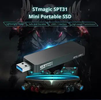 STmagic SPT31Mini Portatīvo M. 2 SSD USB3.1 Cietvielu Disks 128GB/256 GB/360GB/512G/1TB/2TB Read Speed, 500MB/s, PC, Viedtālrunis