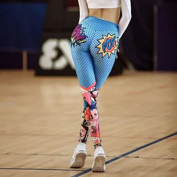 SVOKOR Sieviešu Zeķes Modes Augsta Vidukļa Karikatūra 3D Drukāšanas Fitnesa Legingiem Rudens Poliestera Gadījuma Bikses Sievietēm
