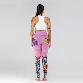 SVOKOR Sieviešu Zeķes Modes Augsta Vidukļa Karikatūra 3D Drukāšanas Fitnesa Legingiem Rudens Poliestera Gadījuma Bikses Sievietēm