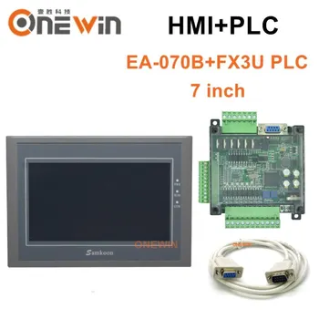 Samkoon EA-070B HMI touch screen 7 collas un FX3U sērijas PLC rūpniecības kontroles padome ar DB9 Sakaru līniju