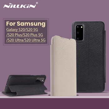 Samsung Galaxy S20 Ultra gadījumā NILLKIN PU Ādas Pārsegu + PC Back Cover for Samsung S20 S20 Plus gadījumā Galaxy S20 5G