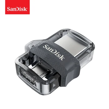 SanDisk OTG USB Flash Drive 16GB 32GB USB 3.0 Dual Mini Pildspalva Diskus 64GB, 128GB PenDrives PC un Android telefoniem, Lai piegāde