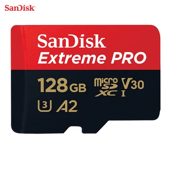 SanDisk Sākotnējā TF Mikro SD atmiņas Kartes Extreme Pro Atmiņas Kartes U3 100MB/s 32GB 64GB, 128GB un 256 gb Tālruņa Kameru 4K Video Ierakstīšanu