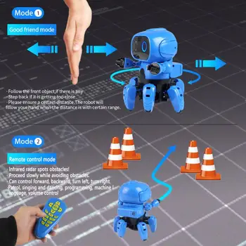Saprātīga Indukcijas Robots DIY MoFun - 963 DIY Samontēti Elektrisko Robots Infrasarkanais Šķēršļu Izvairīšanās Ar Raidītāju rotaļlietas