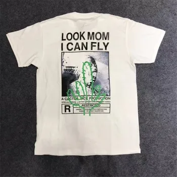 Scott Travis Cactus Jack Izskatās Mammu es Varu Lidot Vēstuli, druka, T-Kreklu apdruka Vīriešu Sieviešu Astroworld T Krekls Vīriešiem Top Tee