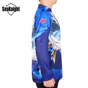SeaKnight Zvejas Apģērbu SK004 garām Piedurknēm L XL XXL XXXL XXXXL Vasaras Ātrās Žāvēšanas Elpojošs Anti-UV Saules Aizsardzības T Krekls