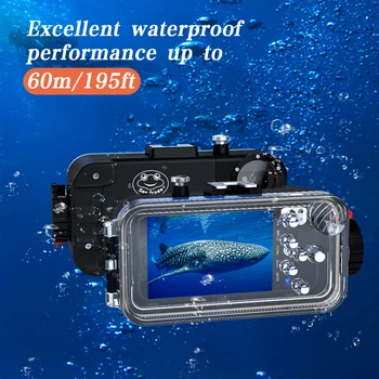 Seafrogs iPhone X Ūdensnecaurlaidīgs Korpuss Profesionālo Ūdenslīdēju Zemūdens Fotogrāfiju Izmērs 60M Tālruņa Kameru Accessrories Gadījumā