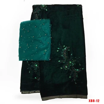 Sequined George Samtu, mežģīnes auduma, 3 krāsu augstas kvalitātes Nigērijas Wrapper mežģīņu auduma sieviešu kleita f181010