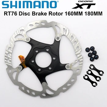 Shimano Deore XT SM-RT76 Disku Bremžu Rotora Disks Viduslīniju Centrs 2 Disku 6 Caurums MTB Velosipēds Rotora Skrūves