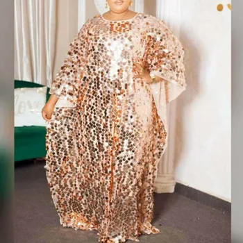 Sieviešu Abaya Dubaija Maxi Bazin Āfrikas Dizaina Zaudēt Kleitas, Halāti, Virsvalki Musulmaņu Dāma Puse Eiropas Drēbes Amerikāņu Apģērbu 2021