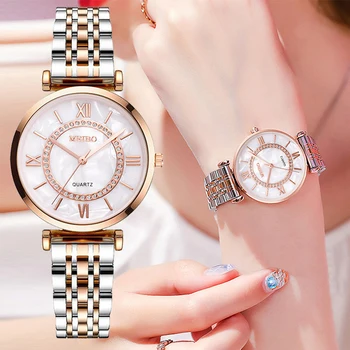 Sieviešu Pulksteņi Top Zīmola Luksusa Modes Dimanta Dāmas rokas pulksteņi Tērauda Jostas Sieviešu Kvarca Skatīties Pulksteņi Sieviešu reloj mujer