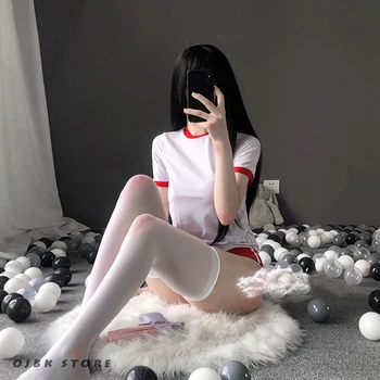 Sieviešu Sexy Apakšveļa Komplekts Anime Cosplay Kostīmu Japāņu Skolniece Vienotu Uzmundrināt Leader Spēlē Meitenes Uniforme Erotiska Top zeķbikses