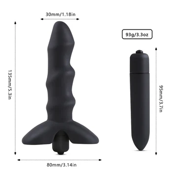 Silikona Anālais Plug Bullet Dildo Vibrators Seksa Rotaļlietas, lai Sieviete Vīriešu Prostatas Massager Butt Plug Pieaugušo seksa rotaļlietas produkts Vīriešiem Geju
