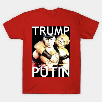 Smieklīgi Trumpis Putins 2020. Gadam Plakātu Vīriešu T-krekls