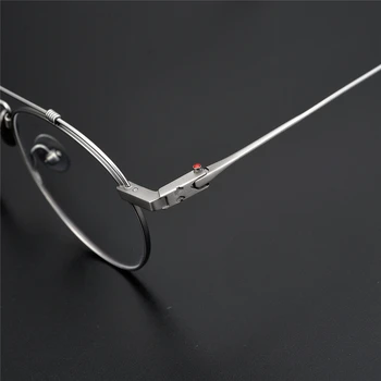 Speciālais Vintage Ultravieglajiem titāna briļļu rāmis dubultā tilta vienkāršs veids, retro apaļas brilles sievietēm sākotnējo kvalitāti